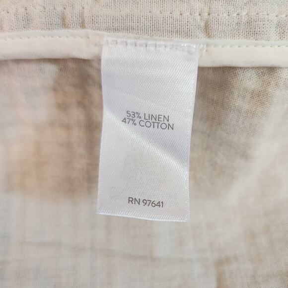 J.Jill Linen Cotton Checkered Plaid Oversized Light Weight Blazer Size Medium - Picture 9 of 9